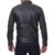 Prestige Homme Herren Jacke Kunst Leder Biker Gesteppt MR08 - 2