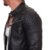 Prestige Homme Herren Jacke Kunst Leder Biker Gesteppt MR08 - 3