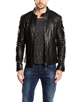 Kings on Earth Herren Lederjacke Rash, Gr. Medium, Schwarz (schwarz 1) -