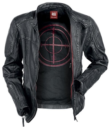 Suicide Squad Deadshot Leder-Jacke schwarz XXL