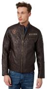 TOM TAILOR Lederjacke »fake leather jacket with badge«