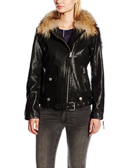 True Religion Damen Lederjacke WMNS BOYFRIEND LEATHER RACCOON