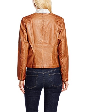 GINA LAURA Damen Jacke Fake Lederjacke, Garment Gefärbt - 