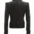 Bestgift Damen Kurz Bikerjacke Reißverschluss-Faux Lederjacke Freizeit Jacke Schwarz M - 