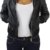 Damen Lederjacke Kunstlederjacke Leder Jacke Damenjacke Jacket Bikerjacke 09all M Schwarz -
