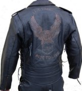 Lederjacke Leder Jacke für Biker Chopper Mottoradjacke Motorrad Rocker Punk -