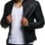 LEIF NELSON Herren Jacke Kunstleder Biker Geteppt Slim Fit Modern Freizeit Schwarz LN516 ; Grš§e L, Schwarz -