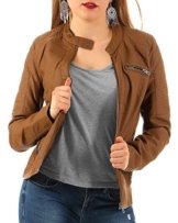 Only Damen Jacken / Lederjacke onlReady Faux Leather braun 42 -