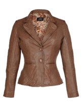 Amy Vermont Lederjacke mit Reverskragen