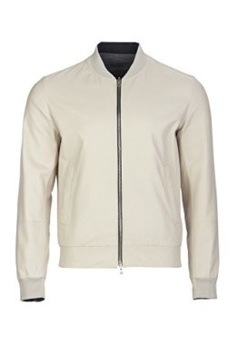 Brunello Cucinelli Herren Lederjacke Wendejacke , Farbe: Creme, Größe: M - 1