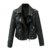 iBaste PU Lederjacke Damen Bomberjacke Leather Jacket für damen Revers Bikerjacke Kurzjacke Hebrstjacke-XL - 