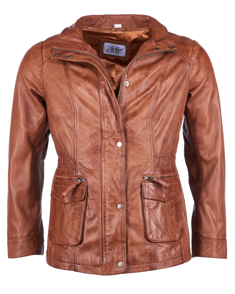 Braune Lederjacke