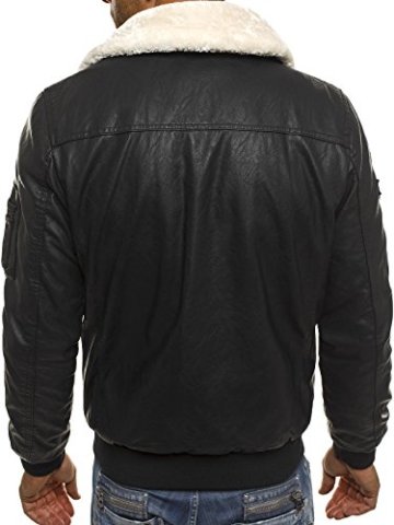 OZONEE Herren Winterjacke Steppjacke Sweatjacke Wärmejacke Jacke Parka Gesteppt NATURE 4811 SCHWARZ M - 