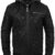 SOLID Ash Herren Lederjacke Echtleder Bikerjacke mit abnehmbarer Sweatkapuze, Größe:3XL, Farbe:Black (9000) -