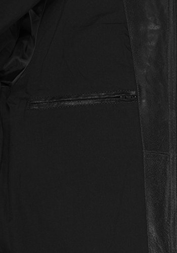 SOLID Mash Herren Lederjacke Echtleder Bikerjacke mit zahlreichen Metall-Details aus 100% Leder, Größe:L, Farbe:Black (9000) - 